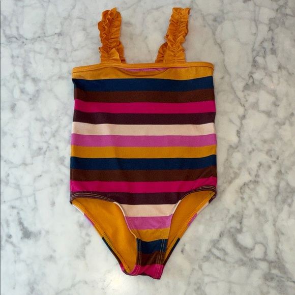 Zimmermann Other - Zimmermann Colorful Ruffle Strap Striped Swimsuit 2Y